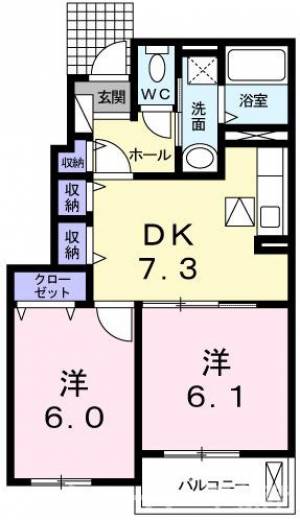 シャン・ヴェール　Ⅰ番館 101の間取り画像