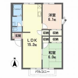 フレグランス横津 105号室の間取り画像