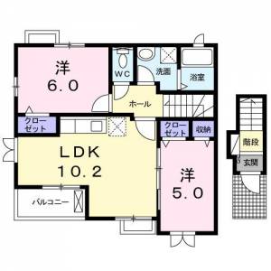 ハーヴェスト袖村　Ｃ 201の間取り画像