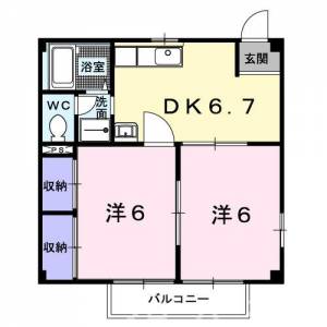 ニューシティ土器Ａ 102の間取り画像