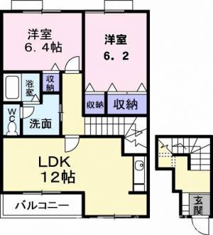 ラヴィ　アン　ローズ 202の間取り画像