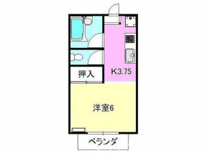 プレジールカタオカ ２０５の間取り画像