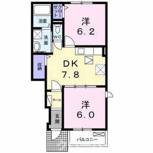 レグザーニ　Ａ 102の間取り画像