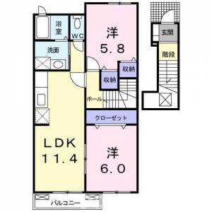 クリアストリーム　Ｃ 202の間取り画像