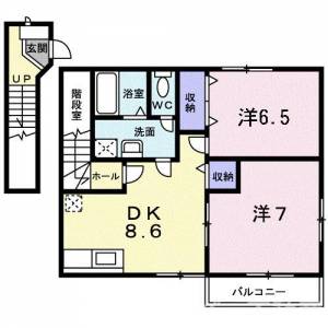 サウスドレイクマミア　Ｂ 201の間取り画像