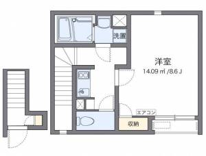 クレイノ茂木２ 204の間取り画像