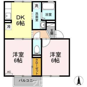 メゾン・シャルム B棟 B202の間取り画像