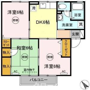 エトワール増田 203の間取り画像