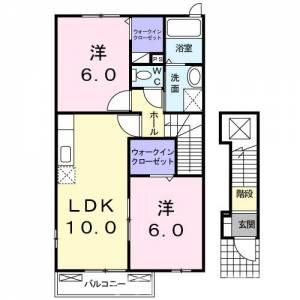 クローブ　スクエア　Ａ 201の間取り画像