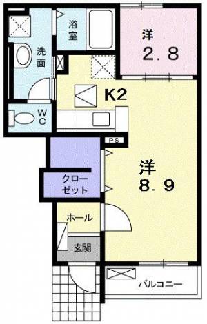 シェーンベルク土器　Ｆ 103の間取り画像