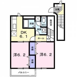 サニーハイツ　Ｂ 202の間取り画像