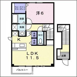 ポム・ド・テールＣ 201の間取り画像