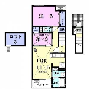 ルーベル柞原　Ⅱ 203の間取り画像