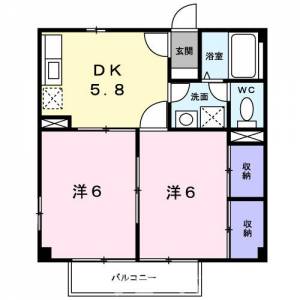 ロマネスクローズ　Ａ 104の間取り画像