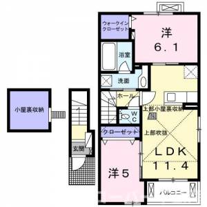 クラール宇多津Ｃ 203の間取り画像