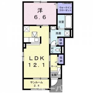 ＥＩＧＨＴ土器東　Ａ 101の間取り画像