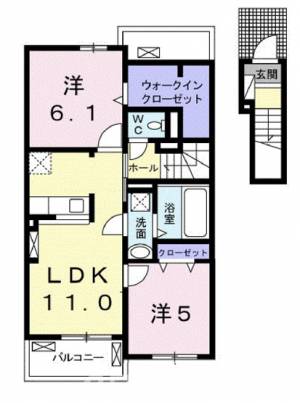 メゾンリヴィエールＬ 202の間取り画像