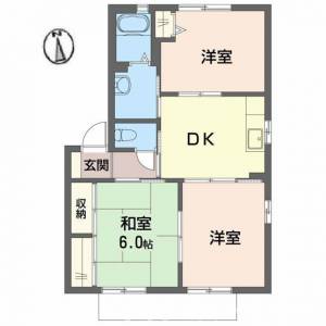 グランシードK Ⅱ棟 102号室の間取り画像