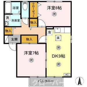 やすらぎの家 C棟 C101の間取り画像