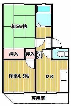 幸町聖ハイツＢ棟 Ｂ１０２の間取り画像