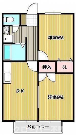 ハイツ久米町 ２０２の間取り画像