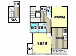 サンガーデン宇多津 ２０１の間取り画像