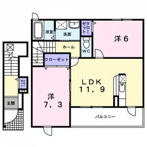 コンフォルト　Ｂ 202の間取り画像