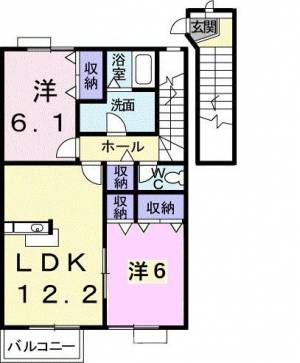 サニー・サイド３８８３Ａ 202の間取り画像