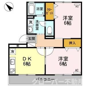 コウジィーコート前川 203の間取り画像