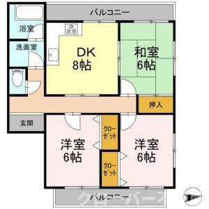 ハイツ・タイチ Ⅰ棟 1-1の間取り画像