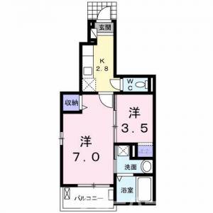 ノール　シェル　Ｃ 102の間取り画像