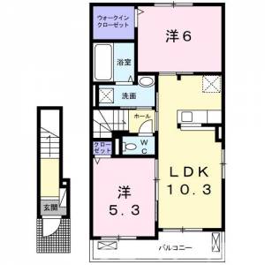 ル・クール　Ａ 203の間取り画像