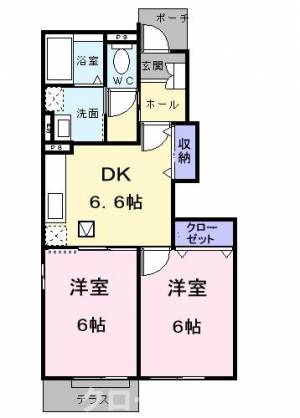 ヴァイオレット・パラッツオＢ 103の間取り画像