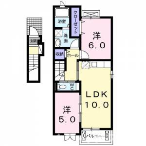 ノヴェルティハイツ坂出 201の間取り画像