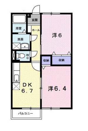 ネオ・ウィング　Ｂ 202の間取り画像