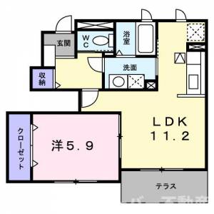 サウスリッチ・Ｕ 102の間取り画像