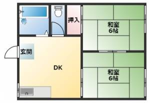 ハイツ林野S 101の間取り画像