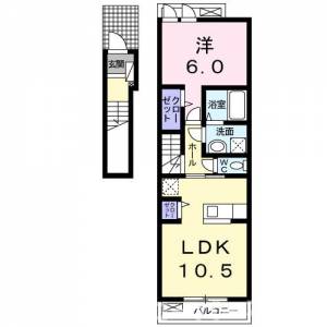 ラフレシール　Ａ 203の間取り画像