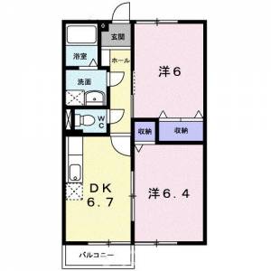 ヴィレッジ龍馬　Ｃ 201の間取り画像