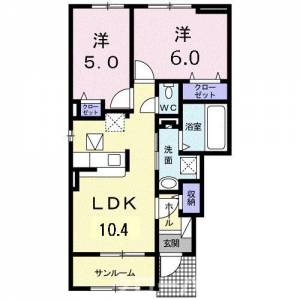 オーロラ　アークＤ 101の間取り画像