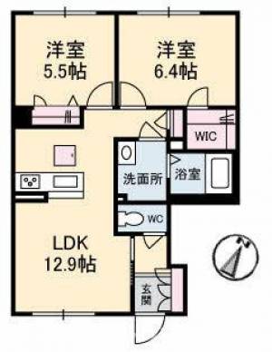 シャーメゾン中府 105号室の間取り画像