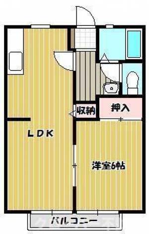 サンビレッジ六番街Ｉ～Ｋ棟 Ｉ２０２の間取り画像