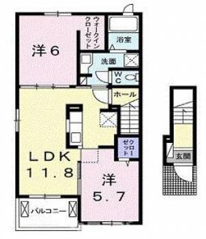 クラール丸亀原田Ａ 201の間取り画像