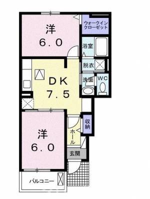 ブランド　バルーン　Ａ 102の間取り画像