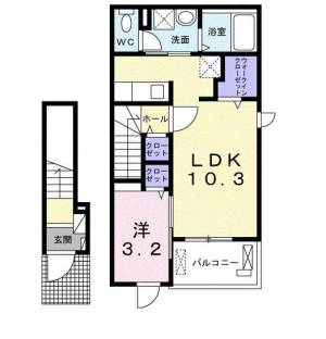 コンフォルトⅢ 205の間取り画像