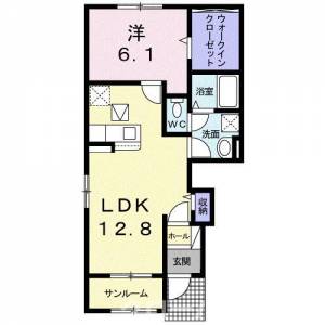 クラール綾川Ａ 101の間取り画像