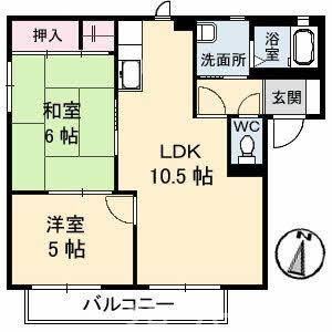 トレランス A棟 201号室の間取り画像