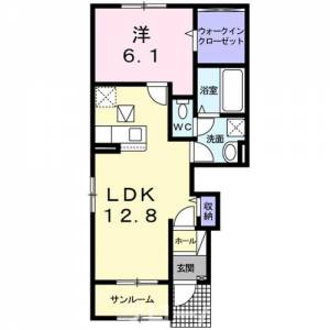 ラ　コーヴァ綾川Ⅱ 101の間取り画像