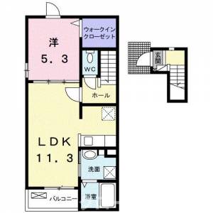 コントレイル　Ⅱ 202の間取り画像