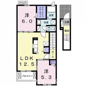 クラール土器町Ｂ 202の間取り画像